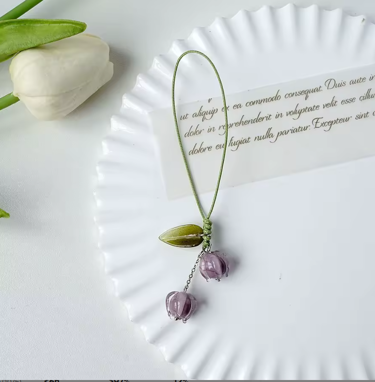 Tulip Flower Mobile Phone Straps Charm