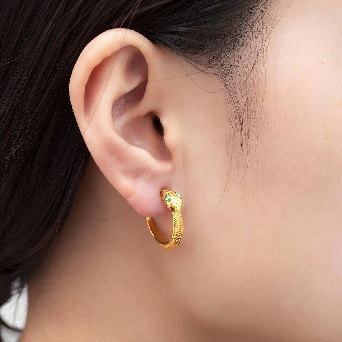 Snakes PVD Gold-Plated Stainless Steel Earrings