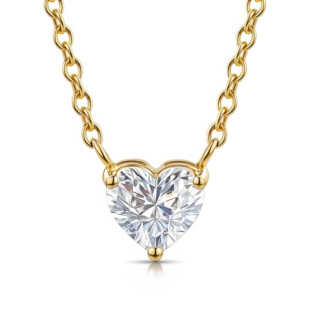 Hearts Gold-Plated Stainless Steel Necklace