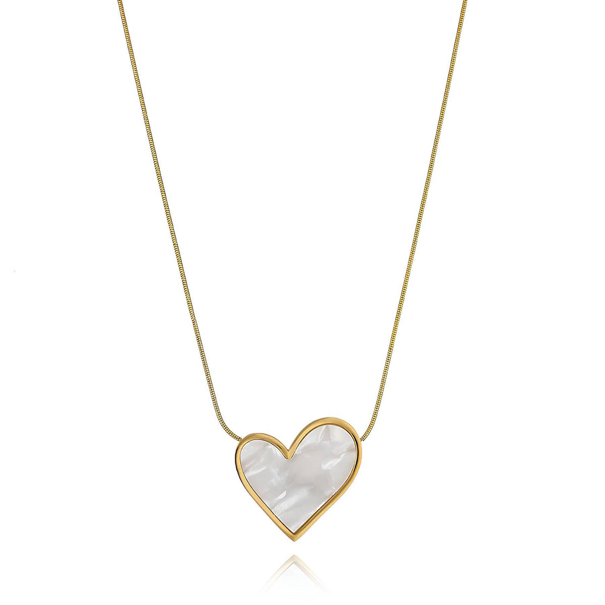 Heart Gold-Plated Stainless Steel Necklace