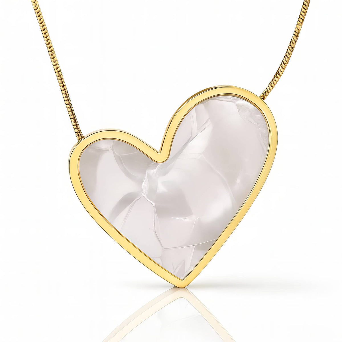 Heart Gold-Plated Stainless Steel Necklace