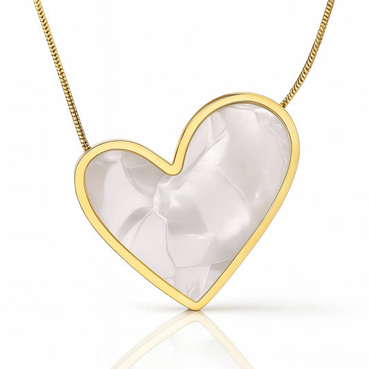 Heart Gold-Plated Stainless Steel Necklace