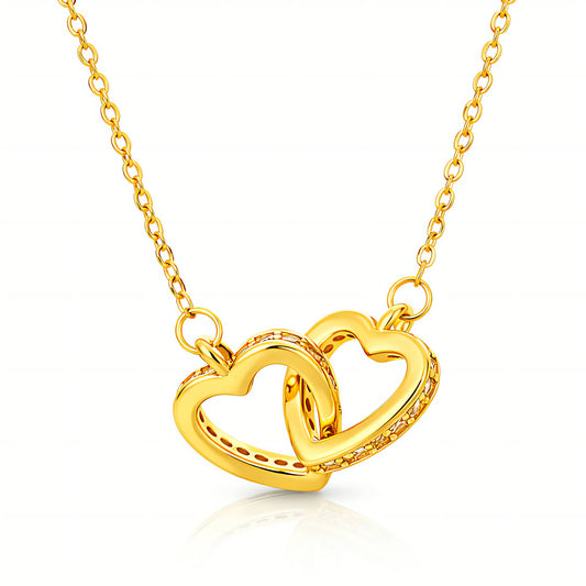 Hearts Gold-Plated Stainless Steel Necklace