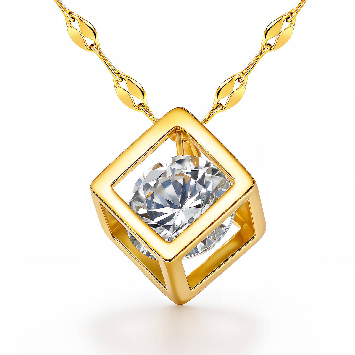 PVD Gold-Plated Brass Necklace - Crystallic