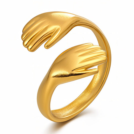 18K Gold-Plated Stainless Steel Finger Ring