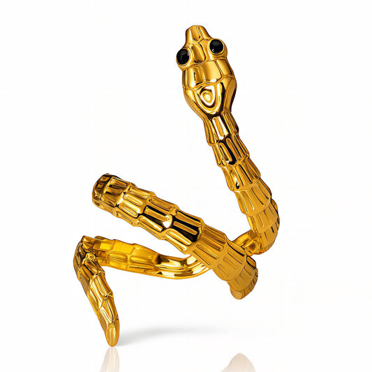 snake PVD Gold-Plated Stainless Steel Finger Ring