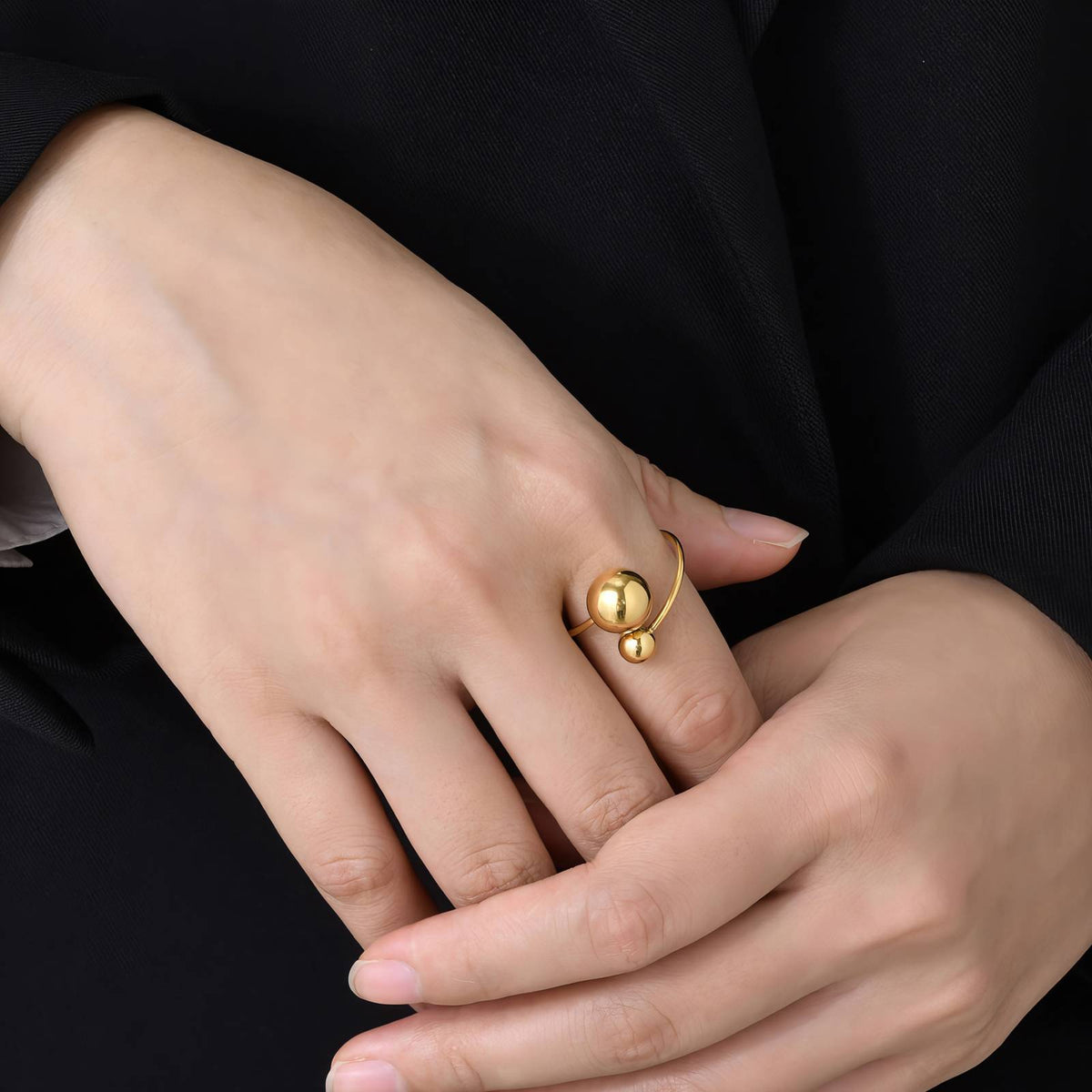 18K Gold-Plated Stainless Steel Finger Ring