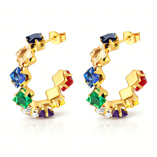 PVD Gold-Plated Stainless Steel Earrings