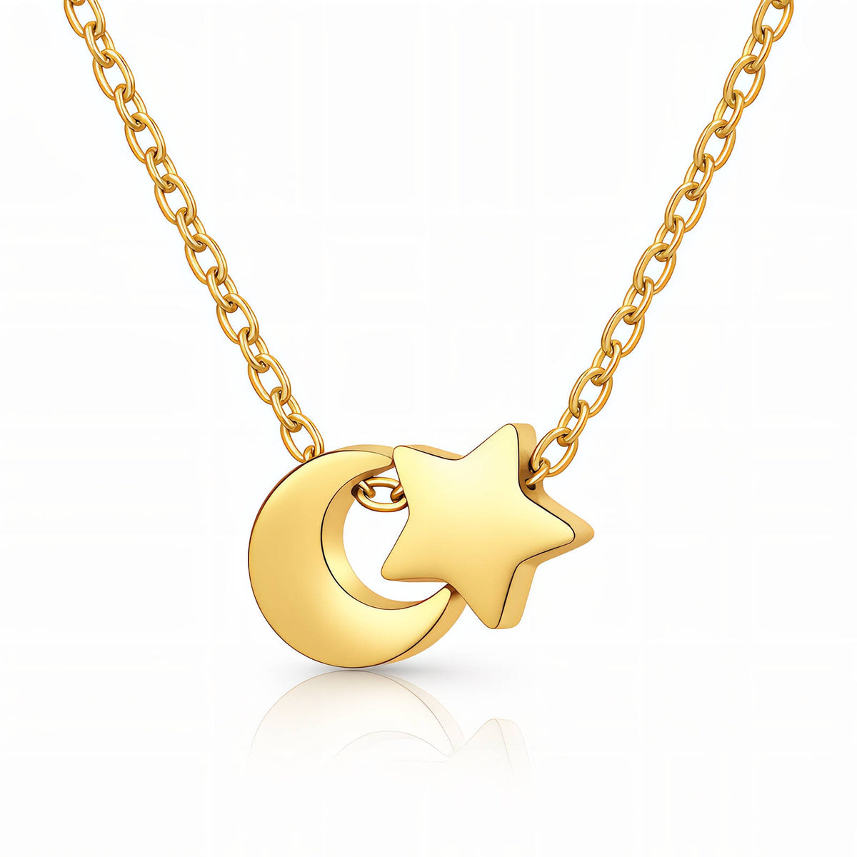 Gold-Plated Stainless Steel Necklace - Crystallic