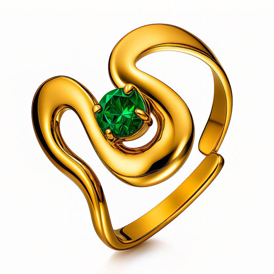 18K Gold-Plated Stainless Steel Finger Ring