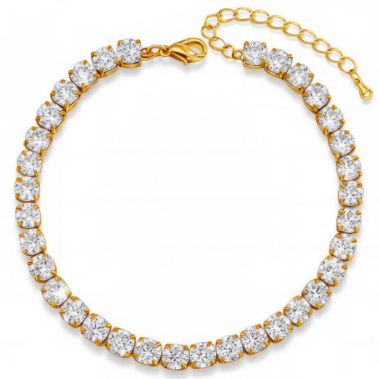 "Tennis" 18K Gold-Plated Stainless Steel Bracelet