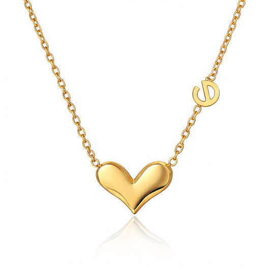 "Heart" 18K Gold-Plated Stainless Steel Necklace