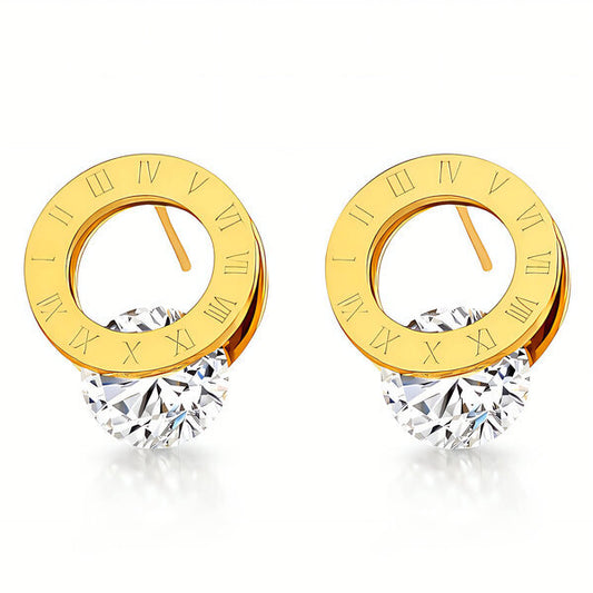 18K Gold Plated Steel Earrings